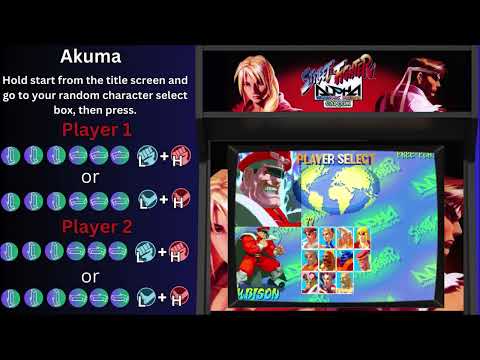 SFA - How to select Akuma, M. Bison & Dan