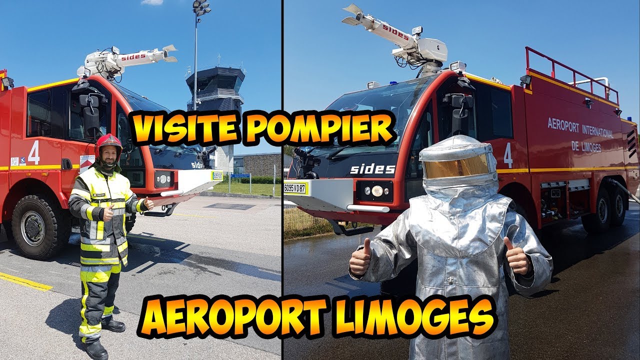 POMPIER AÉROPORT LIMOGES (présentation des engins, matériels ....)