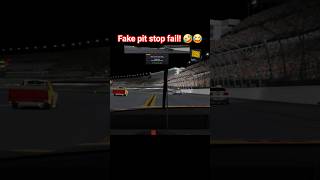 Fake pit stop almost ends in disaster! NASCAR Trucks versus ARCA Cars!  #shorts