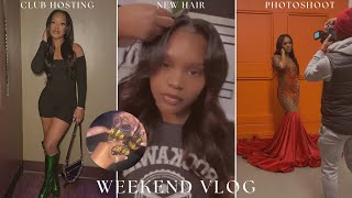 WEEKEND VLOG: CLUB HOSTING | NEW HAIR | MAKEUP APPOINTMENTS | COLLAB PHOTOSHOOT | Imecia McCurtis