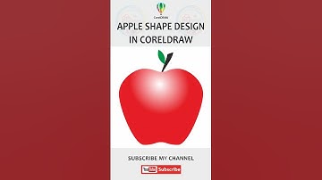 Apple Shape Design in Coreldraw 🍎🍎 #coreldraw #coreldrawdesign #viralshorts #trendingshorts