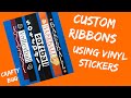 Custom ribbons using vinyl stickers; DIY HOMECOMING MUMS; scan n cut 2