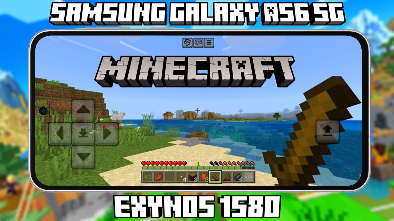 Minecraft test on Samsung Galaxy A56 5G + with Vibrant Visuals | Exynos 1580 | 8/256GB (Gaming Test)