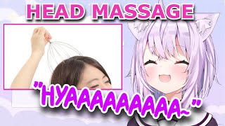 Okayu Makes Incredibly Cute Sounds During a Head Massage [Eng Sub/Hololive]