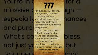 Famous Angel number 777 means You’re in alignment for a massive breakthrough #shorts #manifestation #loa Profile