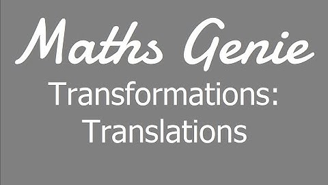 Translations (Transformations of Shapes)