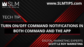 Tech Tip: Turn On/Off Command Notifications in Both Command and The App