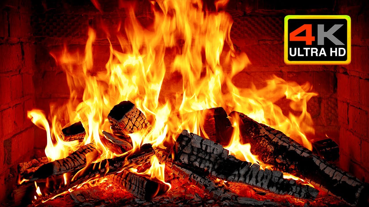 🔥 Камин 4K UHD |  Реальные звуки потрескивания огня и уютная домашняя атмосфера