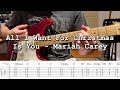 All I Want For Christmas Is You Mariah Carey Guitar Lesson Chords Tabs Playthrough 