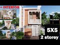 5x5 M 2 STOREY HOUSE DESIGN -small House Design -tiny house