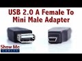 Easy To Use USB 2.0 A Female To Mini Male Adapter - Quickly Change Connection Types #3522