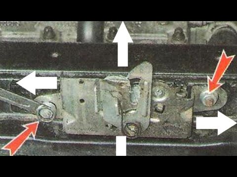 Как снять замок капота