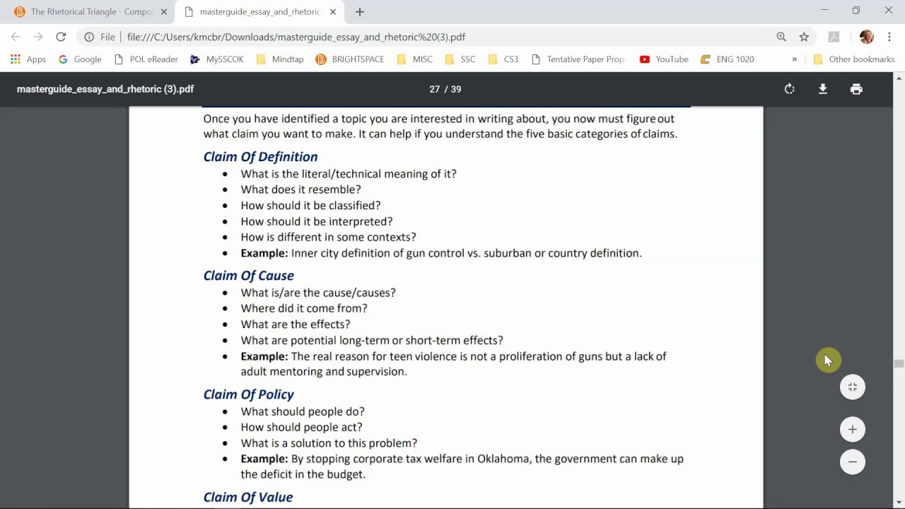 The 5 Types of Claims