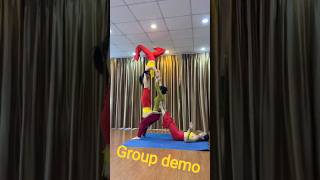 what  a performance! try this. group yoga advance. #advanceyoga #groupyogapose #yogademo #bienhoa