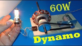 60w generator , how to make 12v / 5A generator from 6V motor