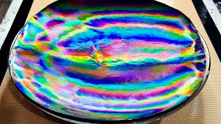 #1306 Amazing Huge Resin Freeform Holographic Bowl