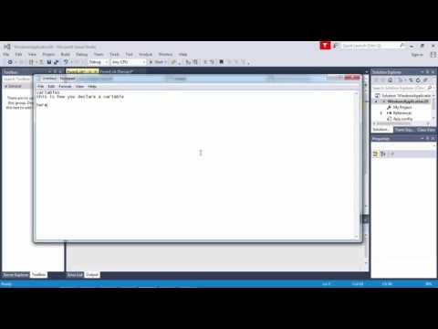 Variables Visual Basic .Net Declare Tutorial