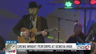 Crews Wright performs at Geneva High
