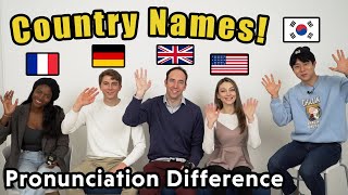 Pronunciation Difference By Country Names! Germany, France, England, America and Korea!