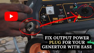 DIY, Fixing the AC output plug of a brand new Sumec fireman portable/medium sized Generator(machine)