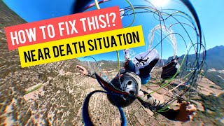 NEAR DEATH - Acro Paragliding going WRONG!!