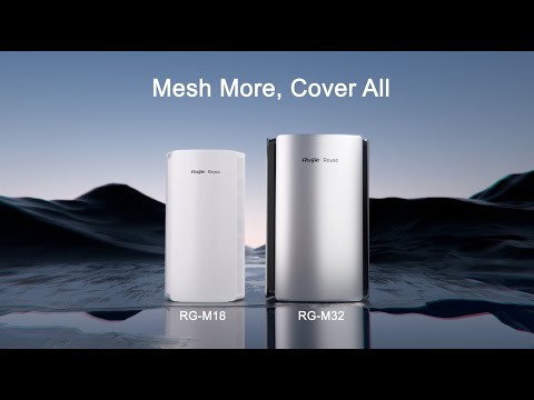 Комплект Mesh Wi-Fi 6 маршрутизатор Ruijie, Dual-band 3200M, RG-M32(2PACK), видео 1