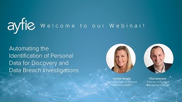 ayfie Webinar: Automating the Identification of Personal Data for IG and ECA
