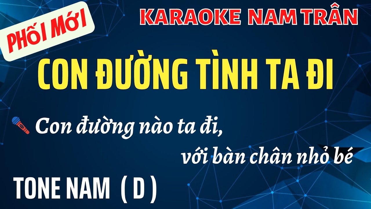 Karaoke Con Đường Tình Ta Đi Tone Nam | Nam Trân