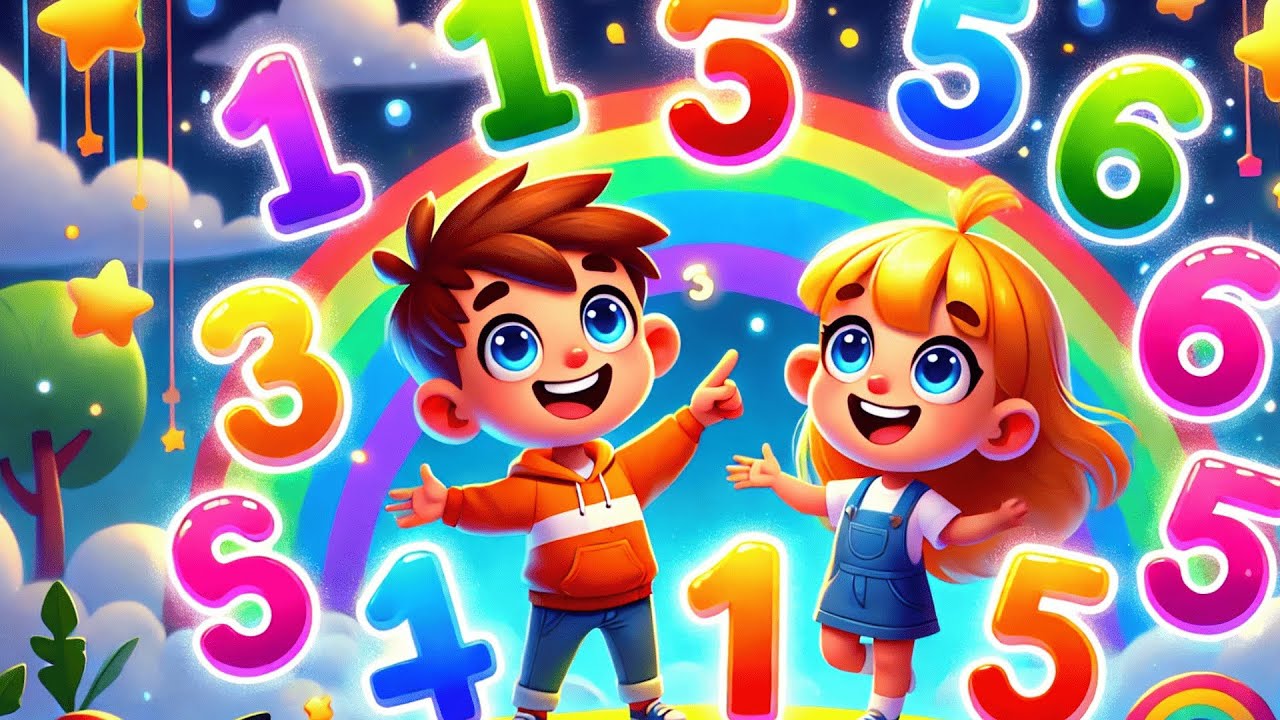 Numbers from  1-15 for children | Counting numbers | The Singing Walrus