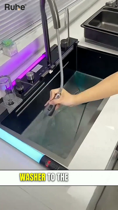 Transform Your Kitchen with the Ruhe Piano Waterfall Sink | Multifunctional Marvel