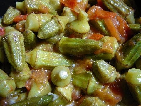 LA COCINA DE ILE - Okra o Bamia con tomate - YouTube