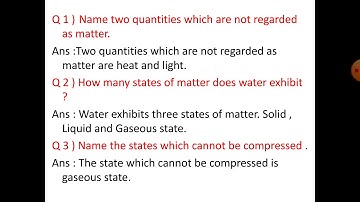 CLASS VII CHEMISTRY MATTER AND ITS COMPOSITIONS QUESTIONS AND ANSWERS PART 1