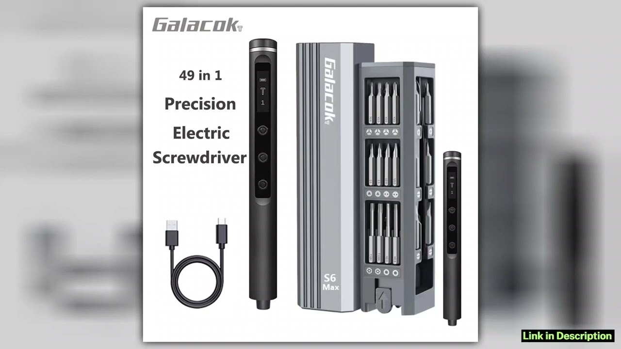 Glacok S6 Max 5Speed Torque Precision Electric Screwdriver Set DIY 37V Rechargeable Screwdriver iPh