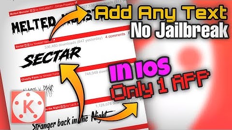 How To Add Custom Font In KineMaster (IOS) |how to add custom fonts in kinemaster 2021| No Jailbreak