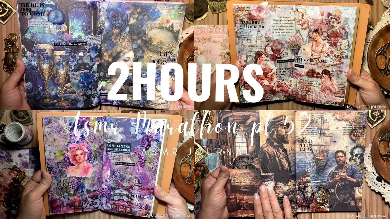 ASMR  Journal Marathon pt52 | 2HOURS | Have a good journal