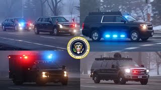 U.S President Biden`s Massive Motorcade - Ottawa, Canada 2023
