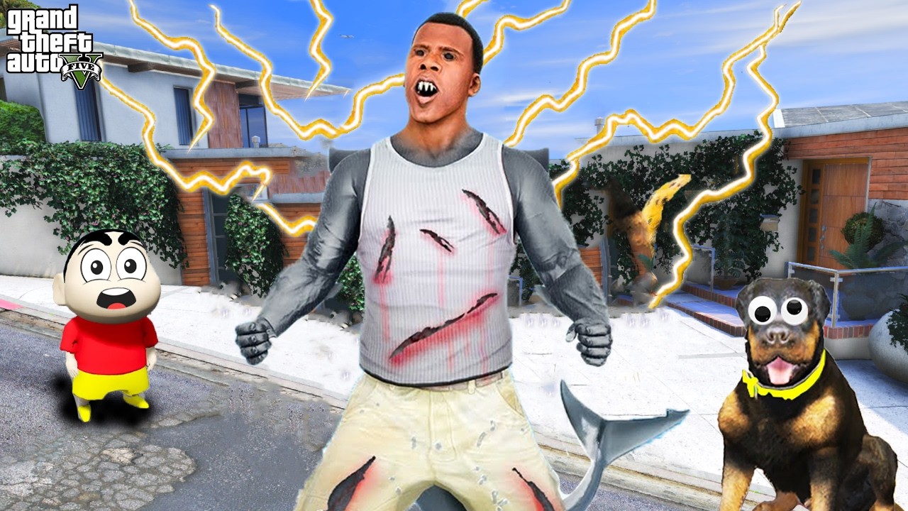 Franklin's Magical Painting Creates 3 Head SHARK In GTA V!