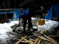 炭材づくり　竹割り の動画、YouTube動画。