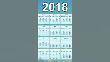 2018 Calendar 