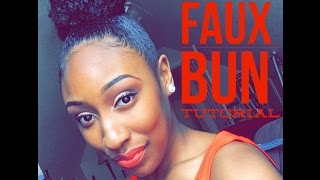 How To | Faux Bun on Natural Hair with Marley Hair