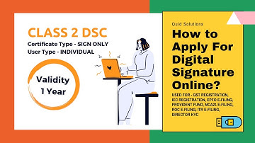 How to Apply for Digital Signature | Class 2 DSC, For Individuals, Validity 1 Year (Sign Only)
