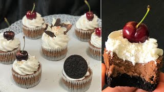 ألذ ميني تشيز كيك بمذاق شكولاتة سهل ولذيذ و سريع تحضير  mini chocolate cheesecake