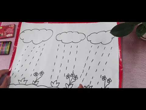 Video Dạy trẻ: Vẽ cảnh trời mưa - youtube
