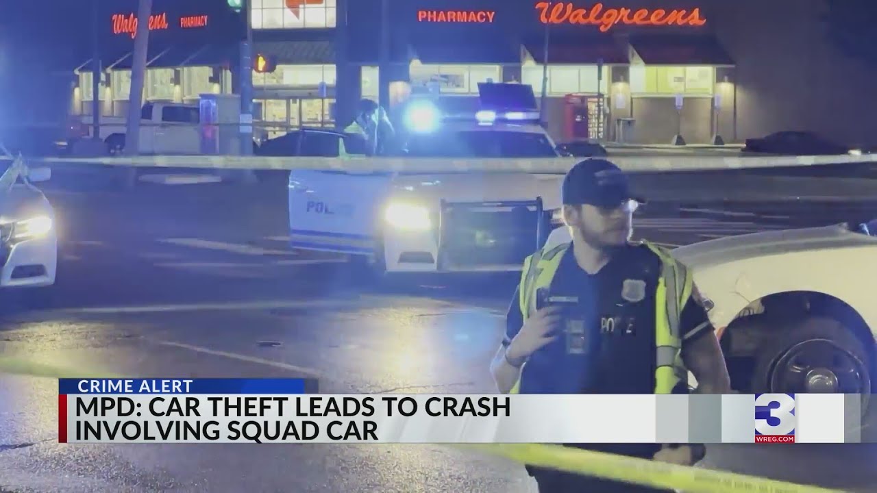 Car theft leads to multi-vehicle crash involving MPD, 5 in custody ...
