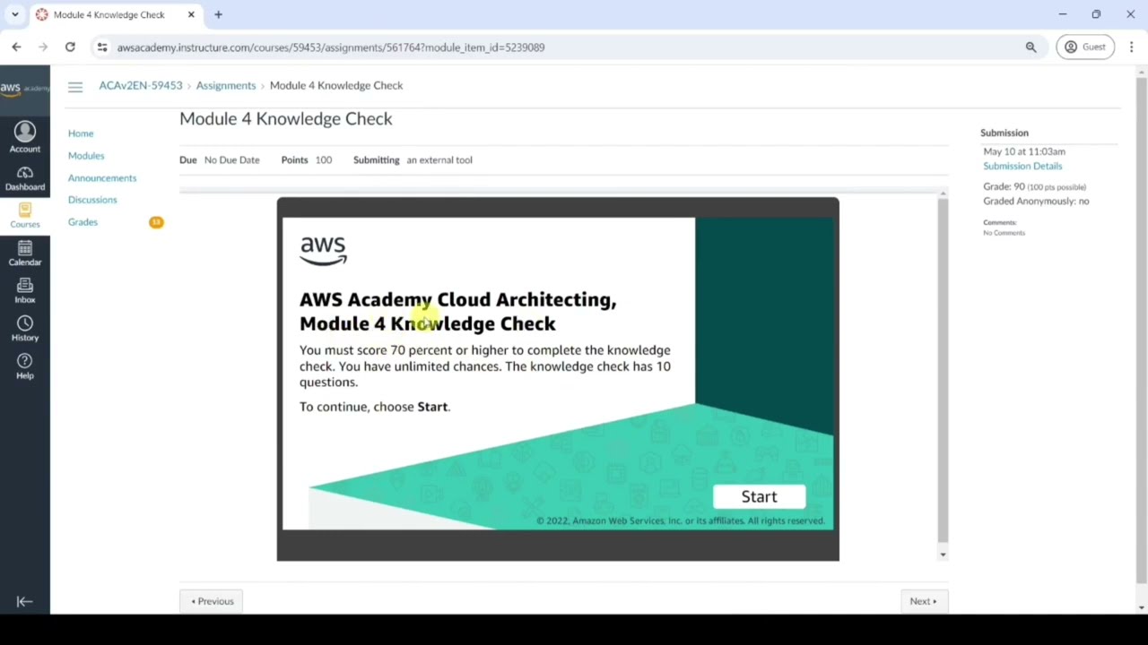 Module - 4 Knowledge Check Answers | Adding a Compute Layer | | AWS Academy Cloud Architecting