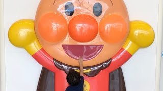 アンパンマンミュージアムに遊びに行ったよ！SLマンに乗ったよ！フワリーちゃん、アンパンマンのお面を作ったよ！たっくんちゃんねる