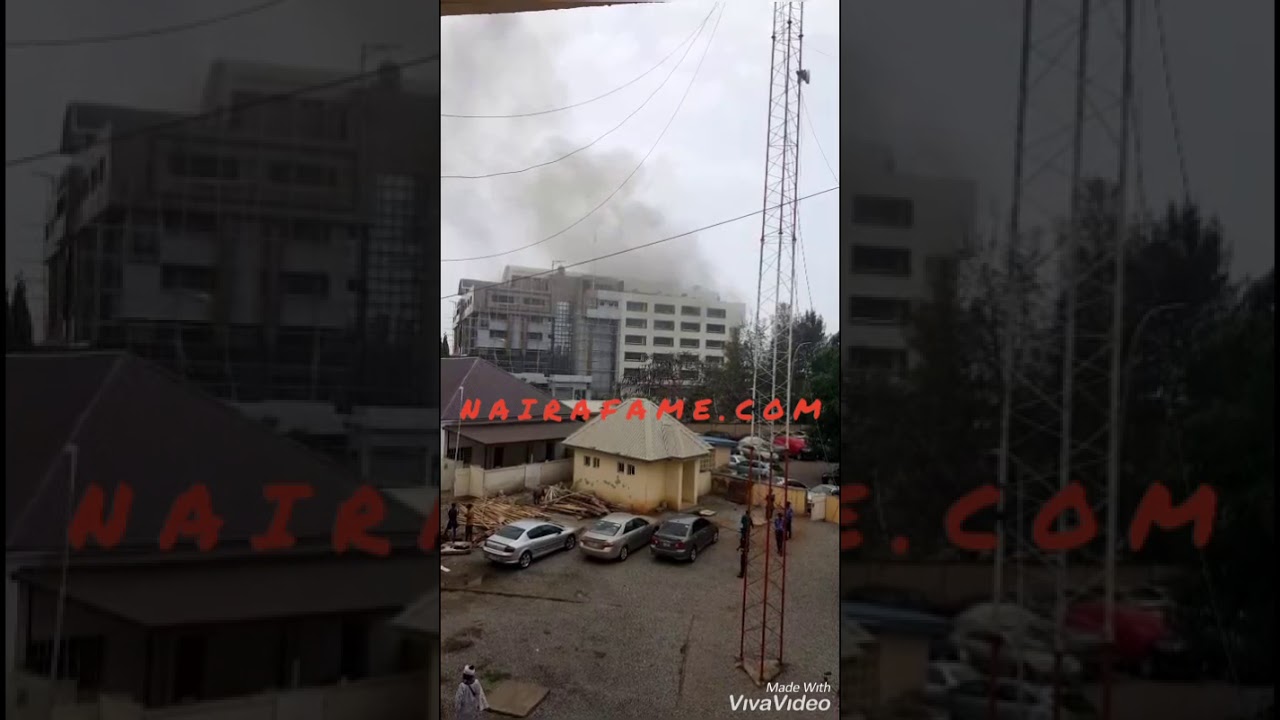 Office of Accountant General Of The Federation, Abuja Is On Fire. VIDEO