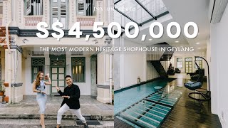 Touring a MODERN heritage shophouse under $5million! | The Lorong 24A Shophouse | JNA Unlocked 96