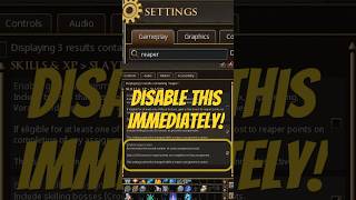 Disable this Runescape Reaper Task setting immediately!