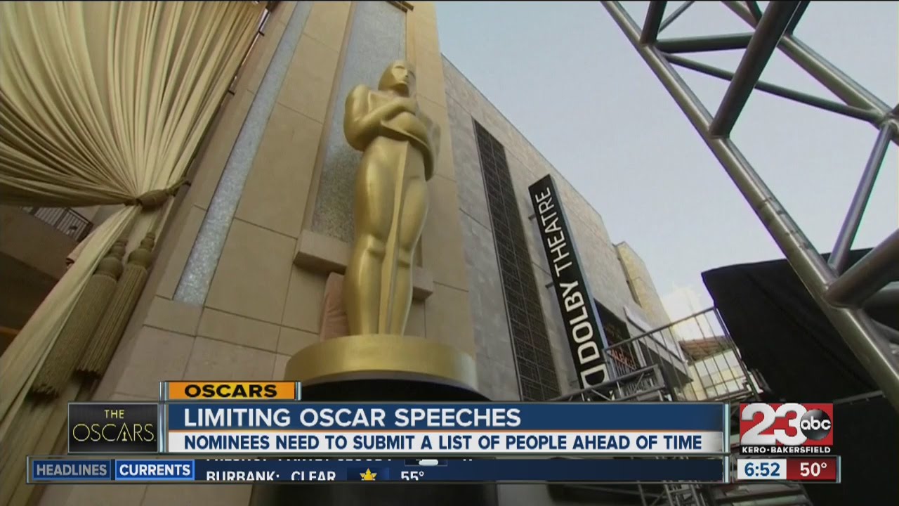 Limiting Oscar speeches YouTube